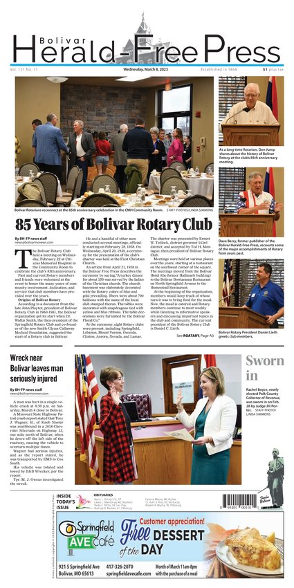 Wednesday March Bolivar Herald Free Press